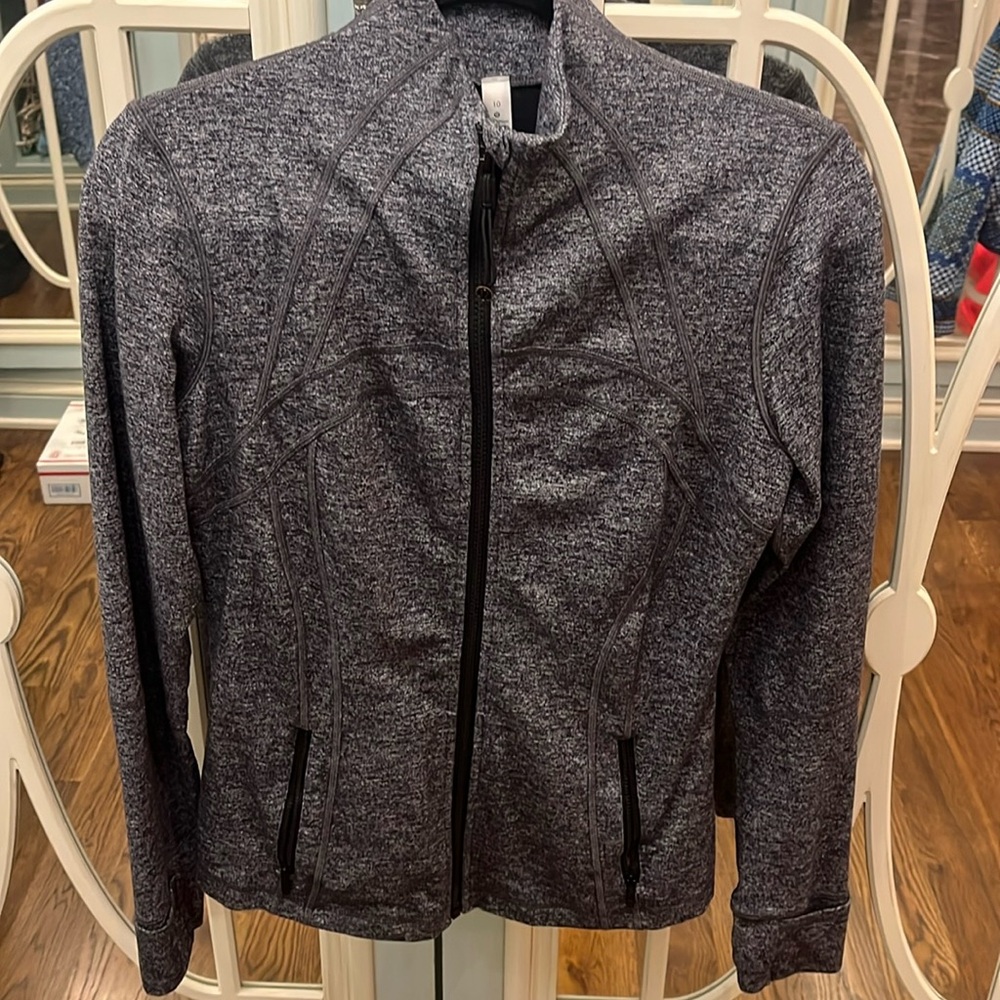 Lululemon Define Jacket Black Marbled color 10
